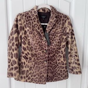 Talbots NWT Vintage Velour Leopard Blazer “Kate Fit” US4